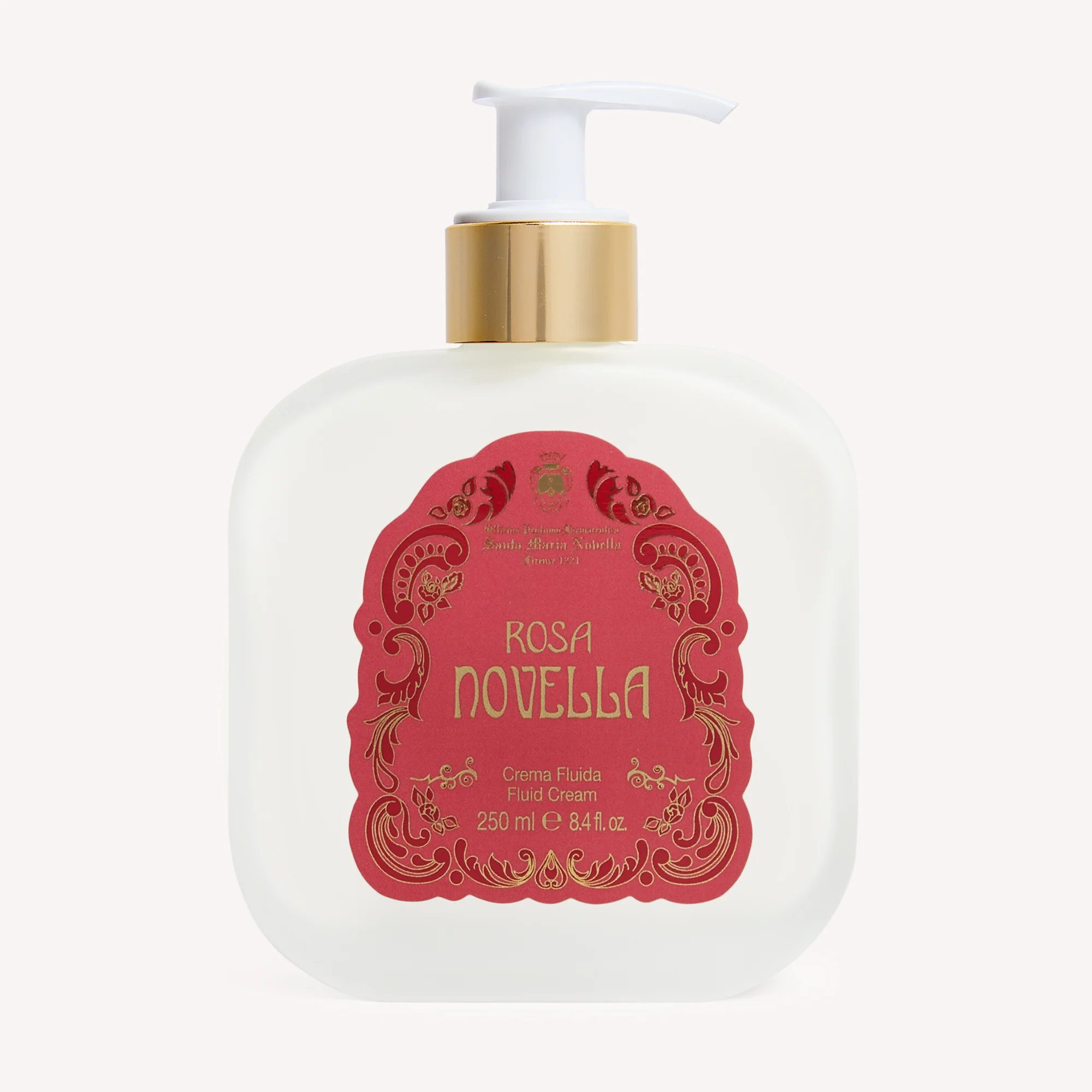 Rosa Novella Fluid Body Cream Glass