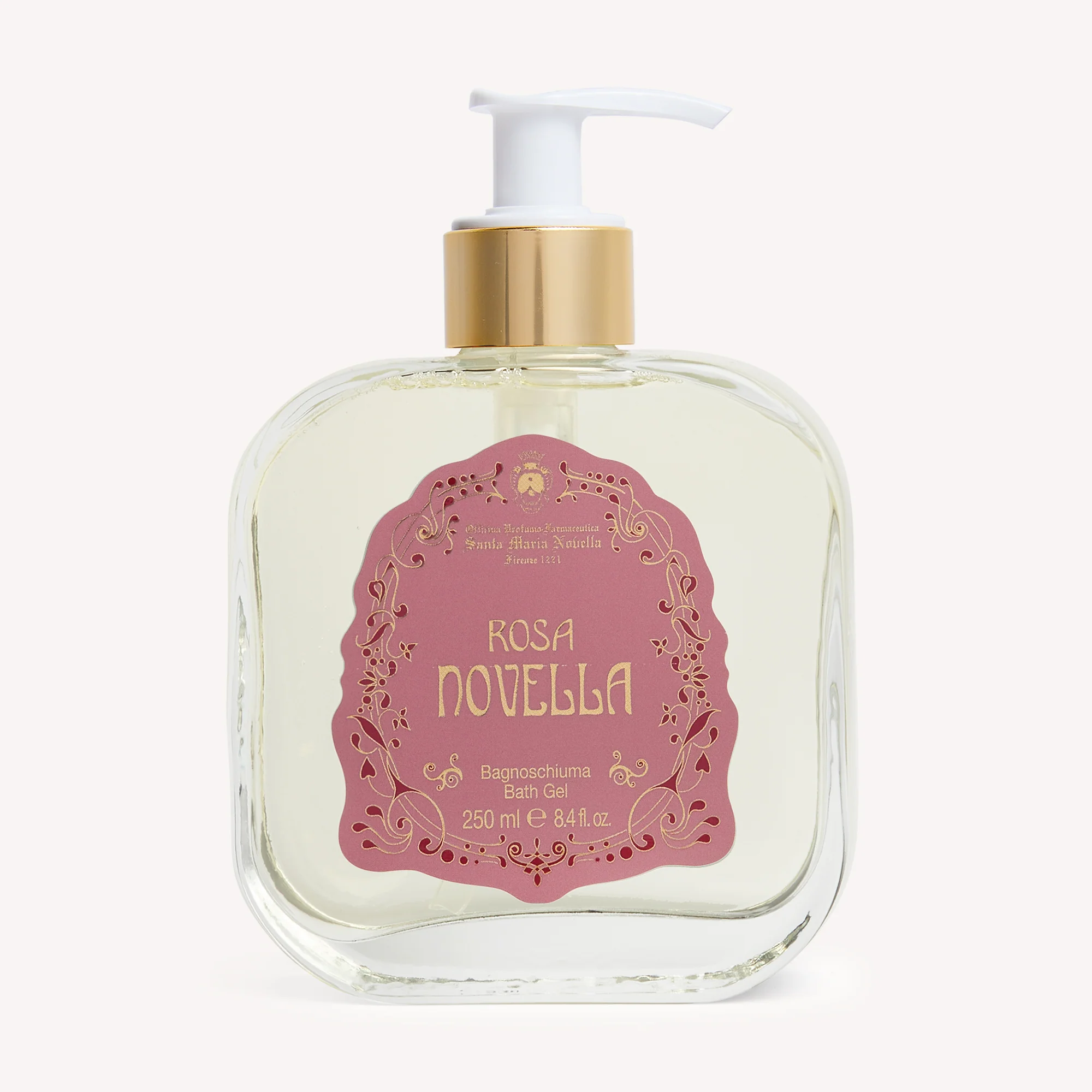 Rosa Novella Bath Gel Glass