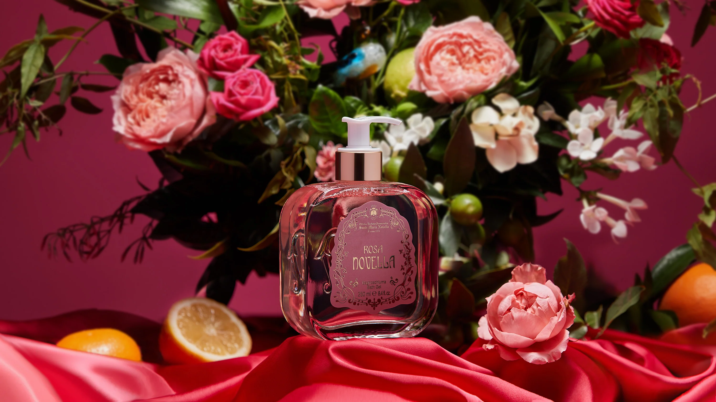 Rosa Novella Bath Gel Glass - Image 2